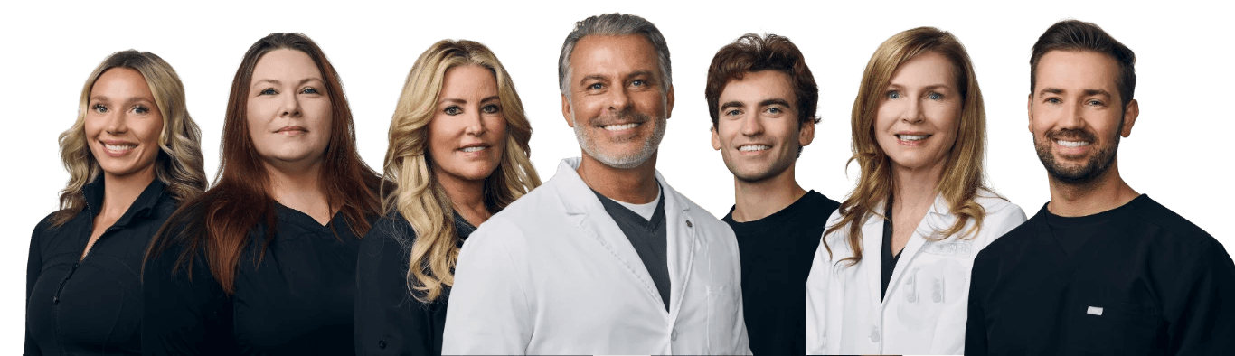 Regenerative aesthetics practitioners collaborating in a modern clinic